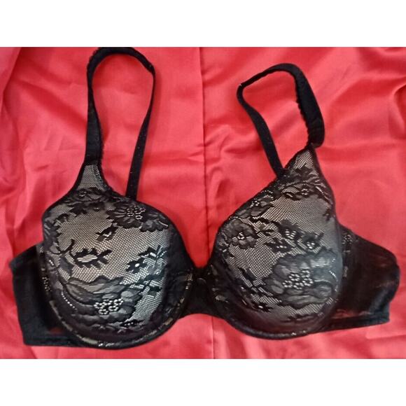 Body By Victoria's Secret Lined Perfect Coverage Bra / BlackLace Size 38C - Picture 1 of 4
